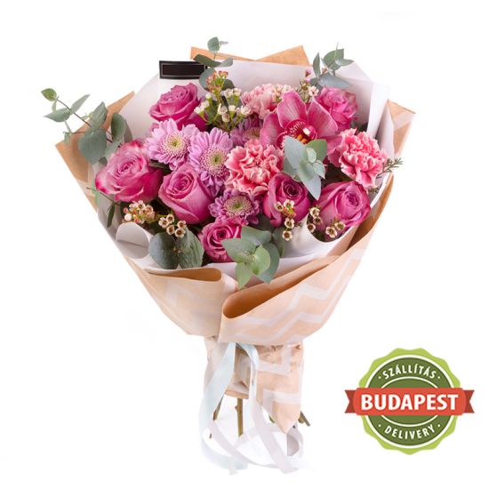 Pink lady - bouquet only to Budapest