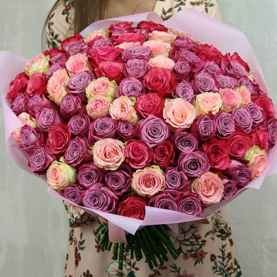 101 pink nights - flower bouquet