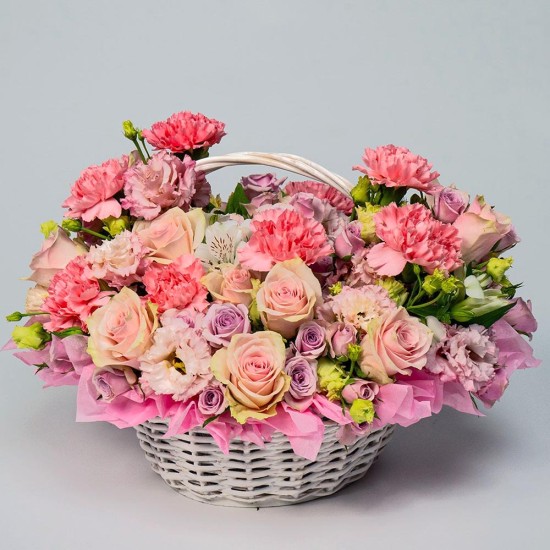 Pink express - flower basket