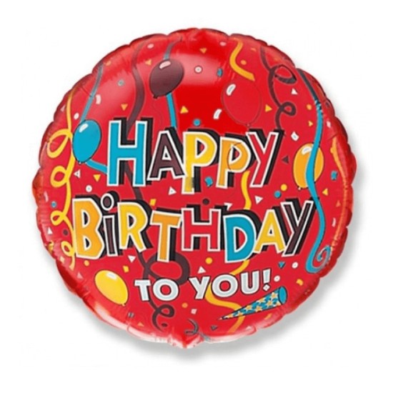 Birthday balloon  with  Helium (45cm )
