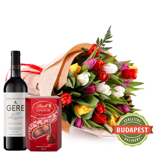 Tulipán csomag - Virág & Ajándék csak Budapestre