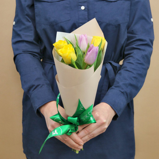 Tulips and roses bouquets (5 stems) - Corporate offer