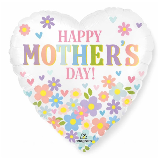 Mother's Day - pastel- balloon  with  Helium (45cm )