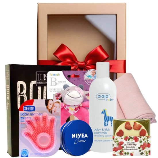 Hugs & Kisses - gift box - baby girl