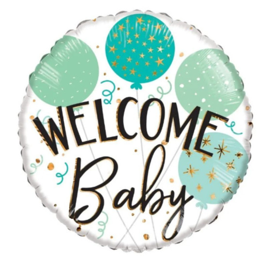 Welcome Baby balloon with Helium (45cm )