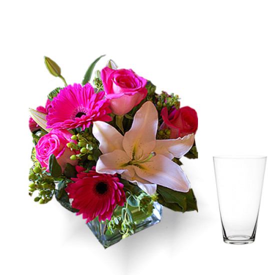 Különös - virágcsokor vázával